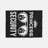 Funny Princess Security Design Castle Sungles Fami Fleecedecke (Vorderseite (Horizontal))