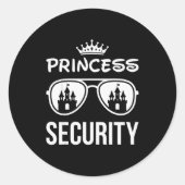 Funny Princess Security Design Castle Sungles Fami Runder Aufkleber (Vorderseite)