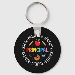 Funny Principal Life Regenbogen zurück zur Schule Schlüsselanhänger