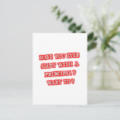 Funny Principal Pick-Up Line Postkarte (Stehend Vorderseite)