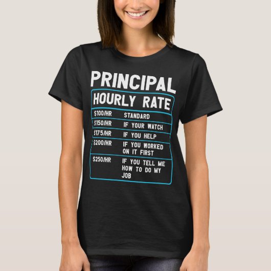 Funny Principal Stundenzins T - Shirt (Vorderseite)