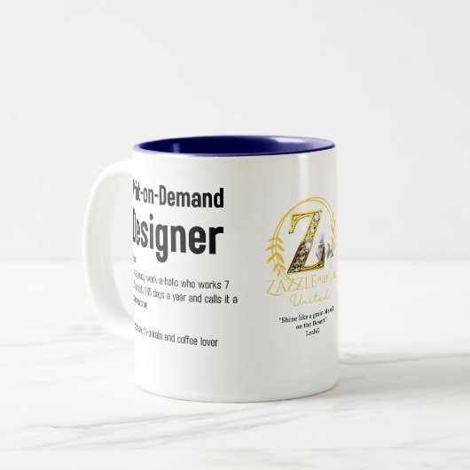 Funny Print on Demand Dictionary Definition LeahG Zweifarbige Tasse (Vorderseite Links)