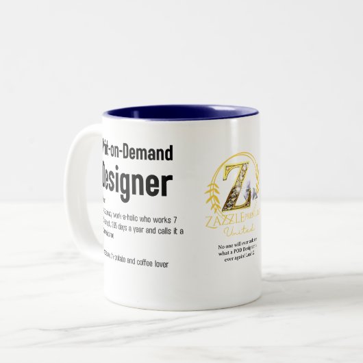 Funny Print on Demand Dictionary Definition LeahG Zweifarbige Tasse (Vorderseite Links)