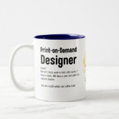 Funny Print on Demand Dictionary Definition LeahG Zweifarbige Tasse (Links)