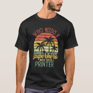 Funny Printer Superherd Vintages T-Shirt für Men V
