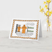 Funny Prison Cartoon Karte (Gelbe Blume)