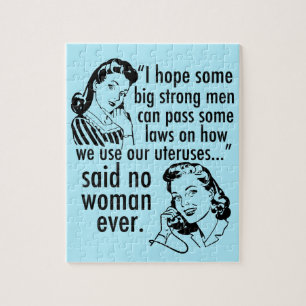 Funny Pro Choice Feminist Cartoon Puzzle