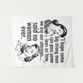 Funny Pro Choice feministischer politischer Cartoo Wandteppich (Vorderseite (Horizontal))