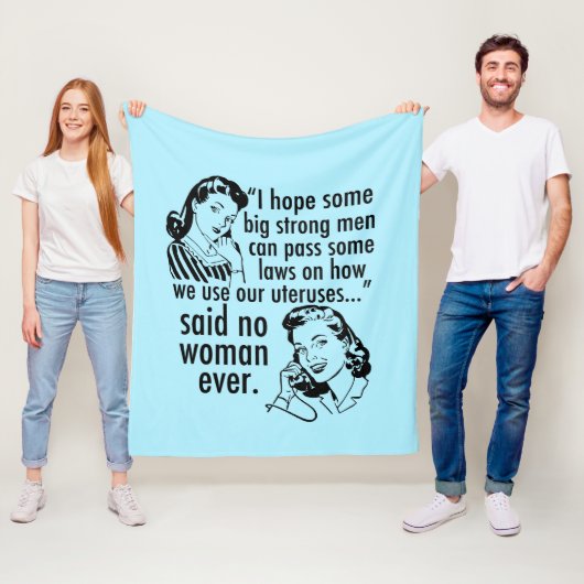 Funny Pro Choice Retro feministischer politischer Fleecedecke (Beispiel)
