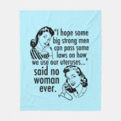 Funny Pro Choice Retro feministischer politischer  Fleecedecke (Vorderseite)