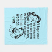 Funny Pro Choice Retro feministischer politischer  Fleecedecke (Vorderseite (Horizontal))