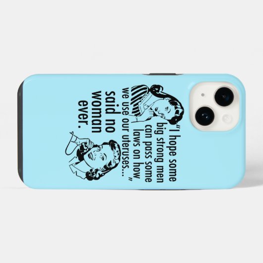 Funny Pro Choice Retro feministischer politischer iPhone Hülle (Rückseite (Horizontal))