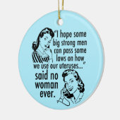 Funny Pro Choice Retro feministischer politischer  Keramik Ornament (Links)