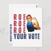 Funny Pro Choice Retro feministischer politischer Postkarte (Vorne/Hinten)