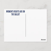 Funny Pro Choice Retro feministischer politischer Postkarte (Rückseite)