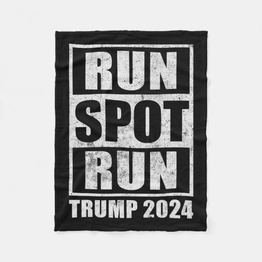 Funny Pro Trump 2024 Run Spot Run Trump Kamala Deb Fleecedecke (Vorderseite)