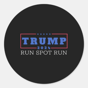 Funny Pro Trump 2024 Run Spot Run Trump Kamala Deb Runder Aufkleber
