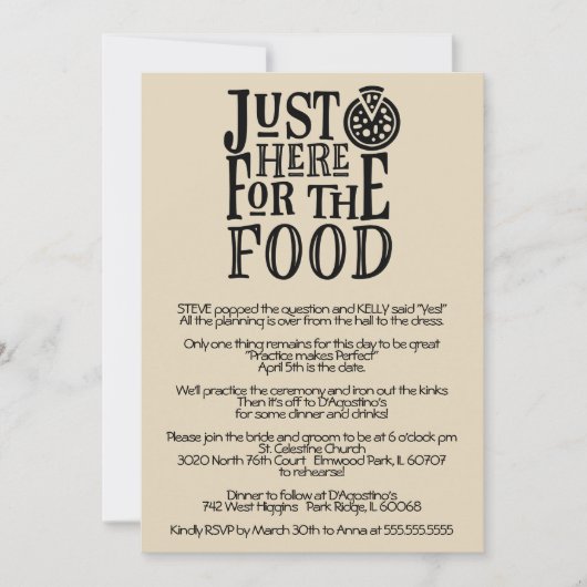 Funny Probe Dinner Einladung (Vorderseite)