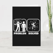 Funny Problem Solved Rock Climbing Theme  Karte (Vorderseite)