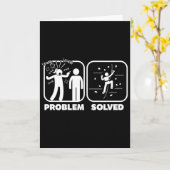 Funny Problem Solved Rock Climbing Theme  Karte (Gelbe Blume)