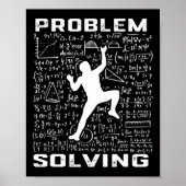 Funny Problem Solving Climber Rock Climbing Boulde Poster (Vorne)
