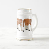 Funny proboscis Affe Cartoon Illustration Bierglas (VorderseiteRechts)