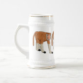 Funny proboscis Affe Cartoon Illustration Bierglas (Links)
