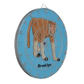 Funny proboscis Affe Cartoon Illustration Dartscheibe (Vorderseite Links)