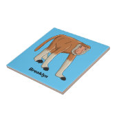 Funny proboscis Affe Cartoon Illustration Fliese (Seite)