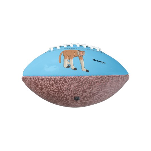 Funny proboscis Affe Cartoon Illustration Football (Gedreht 270)