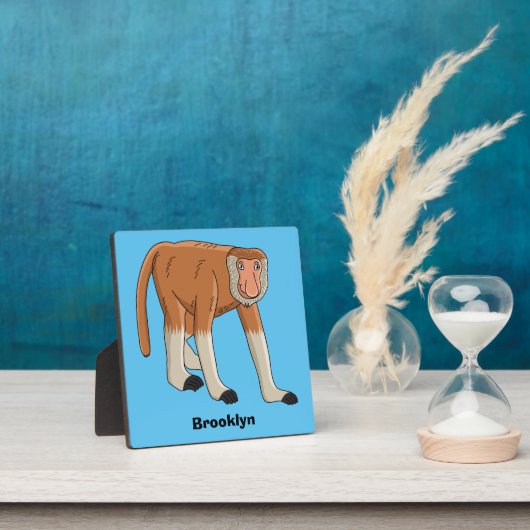 Funny proboscis Affe Cartoon Illustration Fotoplatte (InSitu)