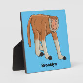 Funny proboscis Affe Cartoon Illustration Fotoplatte (Vorderseite)