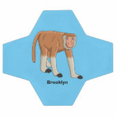 Funny proboscis Affe Cartoon Illustration Fußball (Flach)