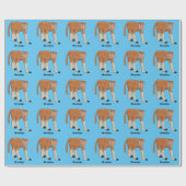 Funny proboscis Affe Cartoon Illustration Geschenkpapier (Flach)