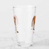 Funny proboscis Affe Cartoon Illustration Glas (Links)