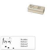 Funny proboscis Affe Cartoon Illustration Gummistempel (Stempel)