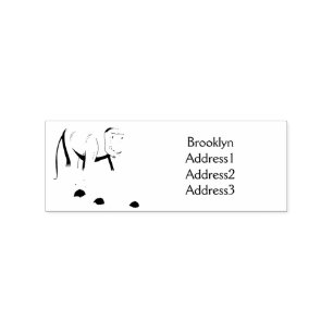 Funny proboscis Affe Cartoon Illustration Gummistempel