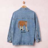Funny proboscis Affe Cartoon Illustration Jeansjacke (Hangar)