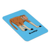 Funny proboscis Affe Cartoon Illustration Magnet (Rechte Seite)