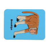 Funny proboscis Affe Cartoon Illustration Magnet (Horizontal)