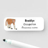 Funny proboscis Affe Cartoon Illustration Namensschild (Beispiel)