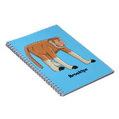 Funny proboscis Affe Cartoon Illustration Notizblock (Rechte Seite)