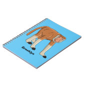 Funny proboscis Affe Cartoon Illustration Notizblock (Linke Seite)