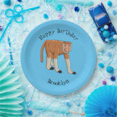 Funny proboscis Affe Cartoon Illustration Pappteller (Party)