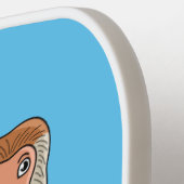 Funny proboscis Affe Cartoon Illustration Pickleball Schläger (Linke Seite)