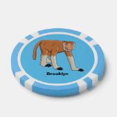 Funny proboscis Affe Cartoon Illustration Pokerchips (Einzeln)