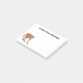 Funny proboscis Affe Cartoon Illustration Post-it Klebezettel (angewinkelt)