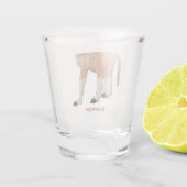 Funny proboscis Affe Cartoon Illustration Schnapsglas (Rückseite)