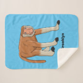 Funny proboscis Affe Cartoon Illustration Sherpadecke (Vorderseite (Horizontal))
