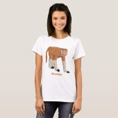 Funny proboscis Affe Cartoon Illustration T-Shirt (Vorne ganz)